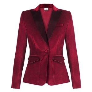 Altuzarra for Target red velvet blazer satin lapel